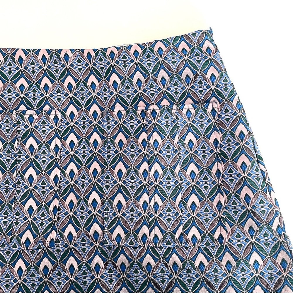 Maje Jacquard Geometric Print Patch Pocket Mini Skirt - Picture 7 of 12